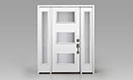 Smooth Fiberglass Collection Entry Door - FS9033 with Clarion Reed Glass 