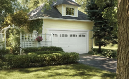 Classic Steel Garage Doors | Elegant long panel design with Charleston 608 Windows in White Finish